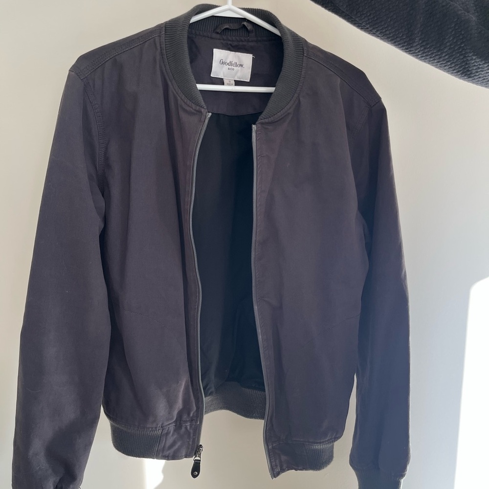 Mens Grey Bomber Jacket